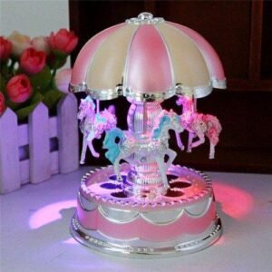 Christmas Birthday Gif Merry-Go-Round Music Box t Carousel Music Box pleasure Ground Design Musical